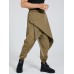 Male Fashion Patchwork Dropped Crotch Pants