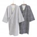 Mens Drawstring Japanese Style Kimono Cotton Breathable Sleepwear Robes