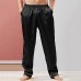 Men Thin Summer Faux Silk Sleep Pants Home Casual Loose Sleepwear