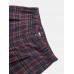 Mens Vintage Plaid Elastic Waist Zipper Fly Jogger Pants With Pocket