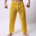 Sexy Hollow Mesh Breathable Perspective Home Sleepwear Pajamas Pants for Men