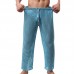 Sexy Hollow Mesh Breathable Perspective Home Sleepwear Pajamas Pants for Men